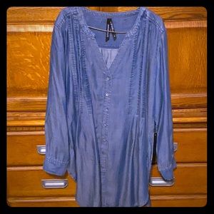 Liverpool chambray denim tunic new
